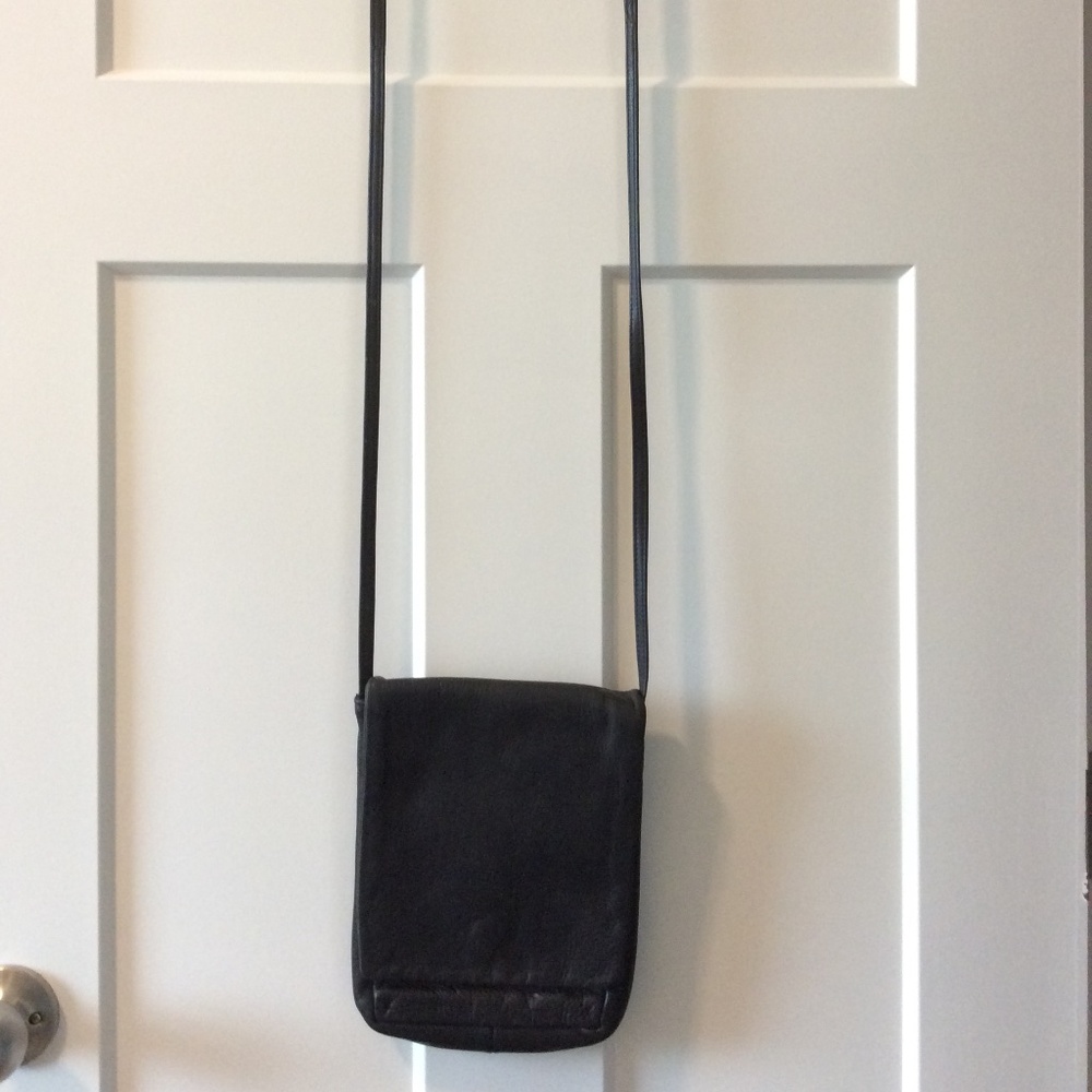 Vintage J Duseu Crossbody ALL LEATHER Purse - Black